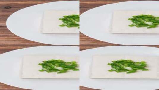 传统美食白豆腐4k滑轨平移高清在线视频素材下载