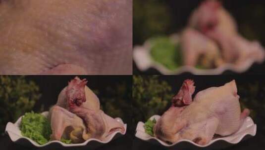 【镜头合集】生鸡整鸡鸡肉高清在线视频素材下载