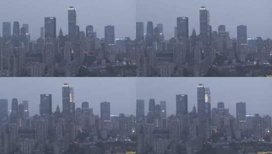 重庆建筑夜航拍高清在线视频素材下载