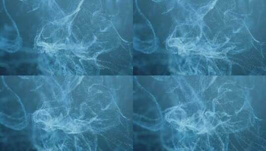 舞动的粒子深色背景3D渲染高清在线视频素材下载