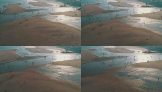 福建 泉州 惠安 月亮湾 沙滩高清在线视频素材下载