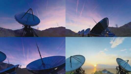 4K 雷达站射电望远镜地面探测站高清在线视频素材下载