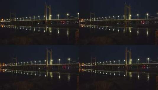 大桥下夜景高清在线视频素材下载