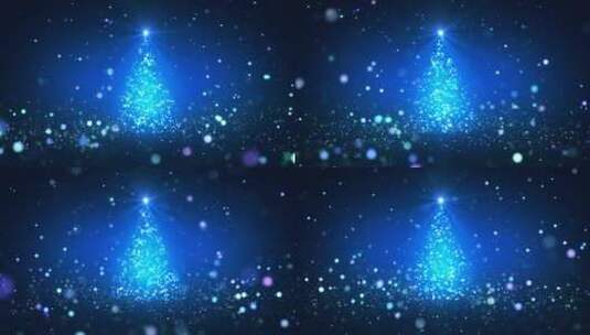 粒子圣诞树循环高清在线视频素材下载
