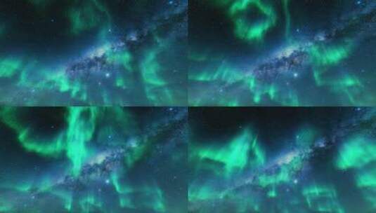 4K极光银河星空延时摄影1高清在线视频素材下载
