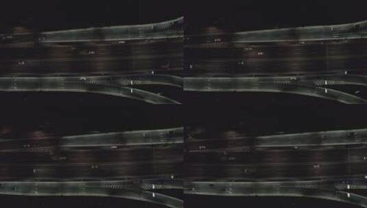 夜晚城市高架桥航拍006高清在线视频素材下载