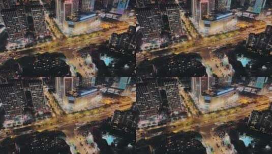 城市交通车辆往来画面航拍4K高清在线视频素材下载