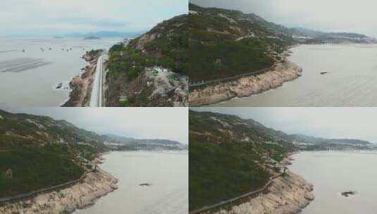 福建霞浦滩涂渔村航拍4K高清在线视频素材下载