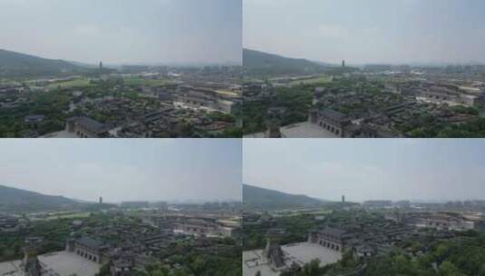湖北襄阳中国唐城4A景区航拍高清在线视频素材下载