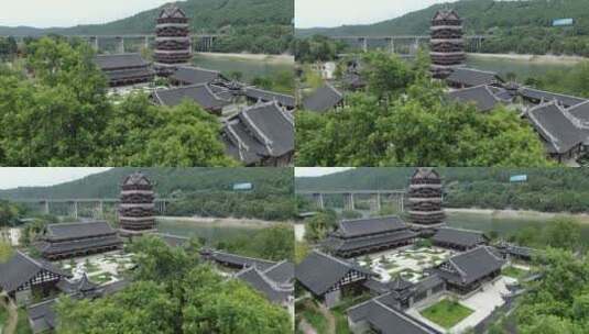古建筑 古镇 中式园林 中国风 中国元素高清在线视频素材下载