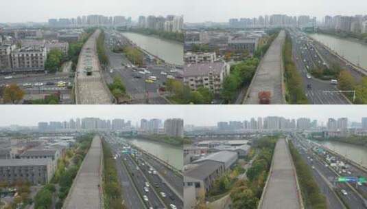 航拍南京古城墙高清在线视频素材下载