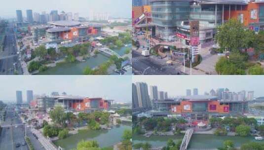 扬州市京华城航拍高清在线视频素材下载