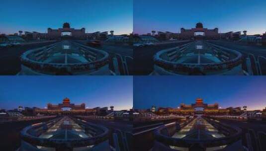 北京西客站夜景延时高清在线视频素材下载
