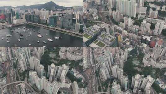 城市的俯拍高清在线视频素材下载