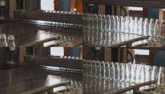 玻璃瓶制造流水线高清在线视频素材下载