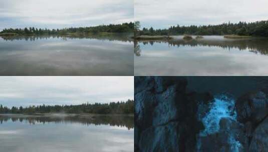 长白山湖泊溪流高清在线视频素材下载