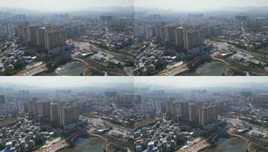广西贺州八步区城市建筑航拍高清在线视频素材下载