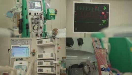 医疗器械 医疗设备 重症监护室ICU医疗设备高清在线视频素材下载