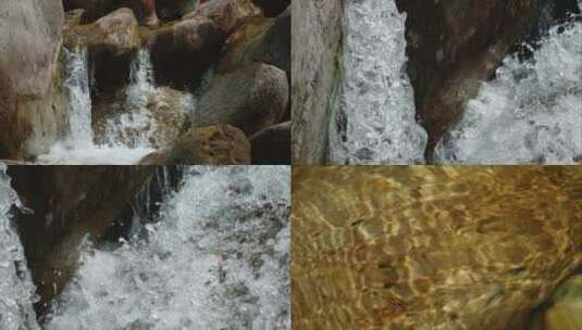 水泉水水河流水河水白酒溪流山泉水流水高清在线视频素材下载