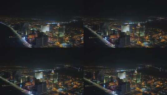 鸟瞰城市的夜晚高清在线视频素材下载