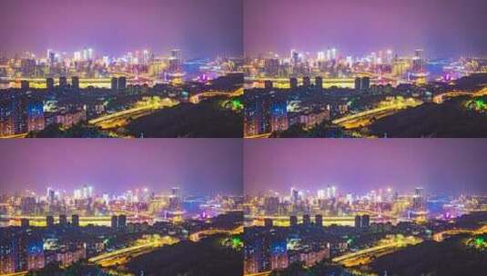 重庆渝中夜景全景高清在线视频素材下载