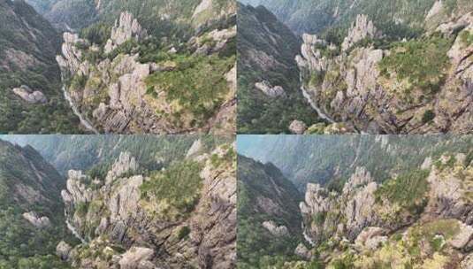航拍湖北旅游神农架神农顶奇峰异石群高清在线视频素材下载