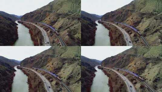 火车桥河高清在线视频素材下载