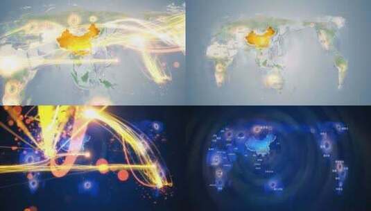 怀化中方县地图辐射到世界覆盖全球 18高清在线视频素材下载