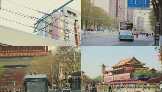 北京交通公交车高清在线视频素材下载