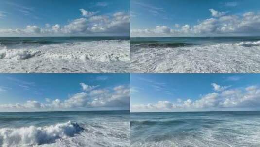 海面上海浪翻滚高清在线视频素材下载