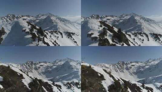 航拍雪山山顶高清在线视频素材下载
