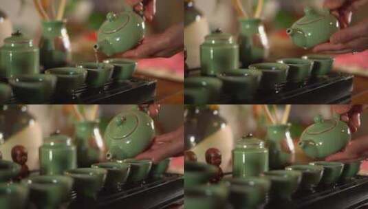 茶文化 泡茶沏茶品茶 喝茶高清在线视频素材下载