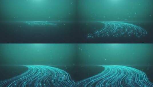 科技蓝粒子光线 青蓝色粒子河流背景高清在线视频素材下载