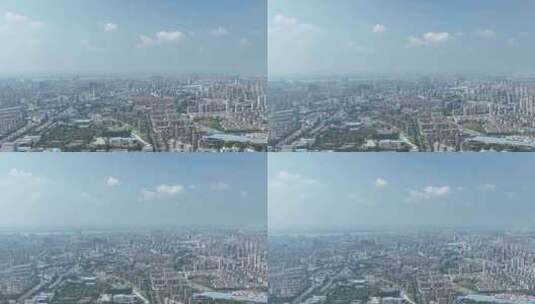 九江市航拍九江城市建筑风光无人机高空视角高清在线视频素材下载