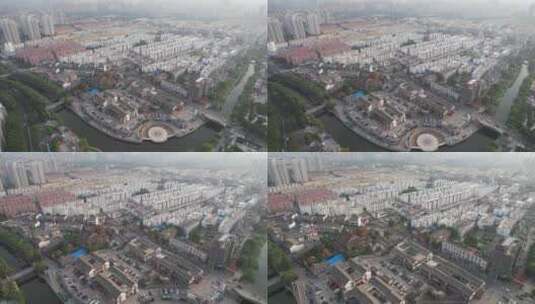 山东济宁城市风光交通城市建设航拍高清在线视频素材下载