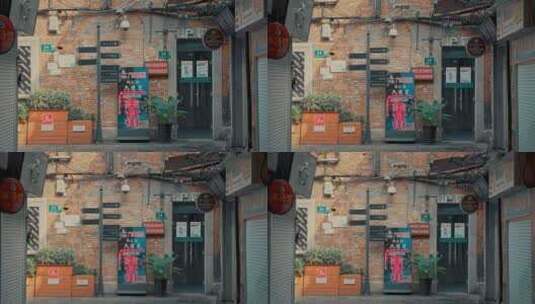 上海步高里弄堂建筑场景高清在线视频素材下载