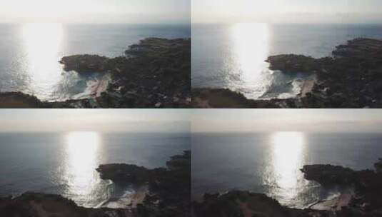 大海和岛屿的日落高清在线视频素材下载