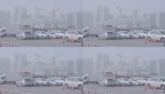珠海九洲客运港停车场高清在线视频素材下载