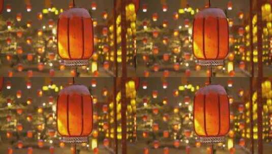 雪景 大雪 新年 红灯笼 瑞雪兆丰年高清在线视频素材下载
