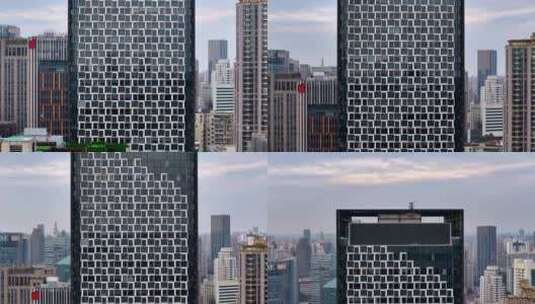 上海外滩陆家嘴现代建筑航拍高清在线视频素材下载