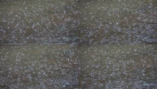 下雨天雨水空镜头高清在线视频素材下载