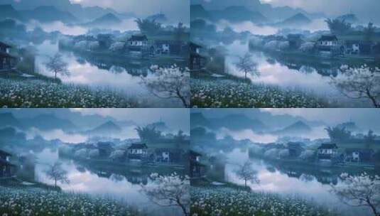 中国风 水墨风景高清在线视频素材下载