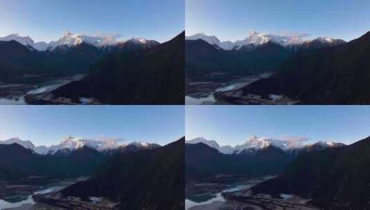 4K航拍西藏林芝雅鲁藏布江大峡谷高清在线视频素材下载