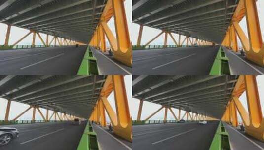 杨泗港大桥车流延时高清在线视频素材下载