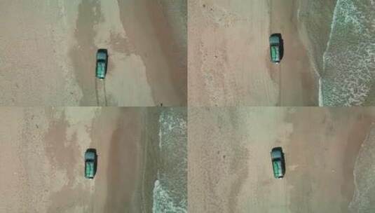 汽车行驶在海边高清在线视频素材下载