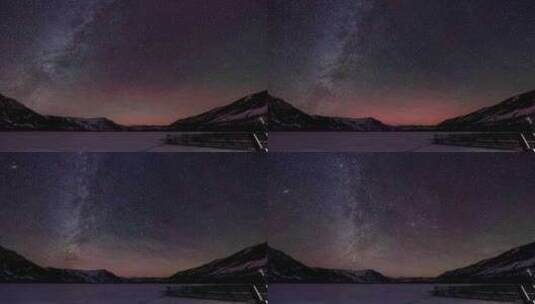 新疆阿勒泰喀纳斯湖流星雨极光广角4K高清在线视频素材下载