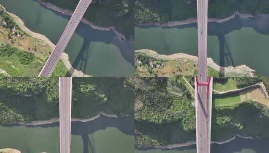 鸭池河大桥航拍高清在线视频素材下载