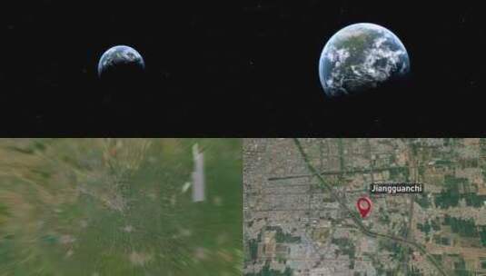 江官池市Zoom（中国）从太空到地球高清在线视频素材下载