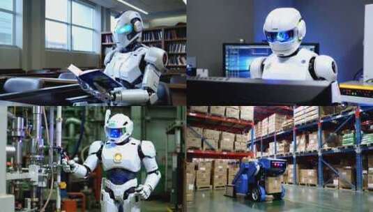 人工智能机器人在化工行业应用高清在线视频素材下载