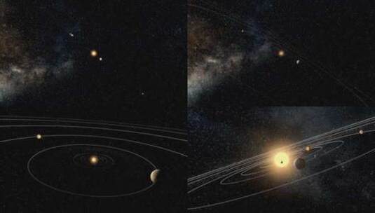 虚拟太阳系-3D模拟真实星系高清在线视频素材下载